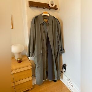 Burberry Olive Green Trench Coat